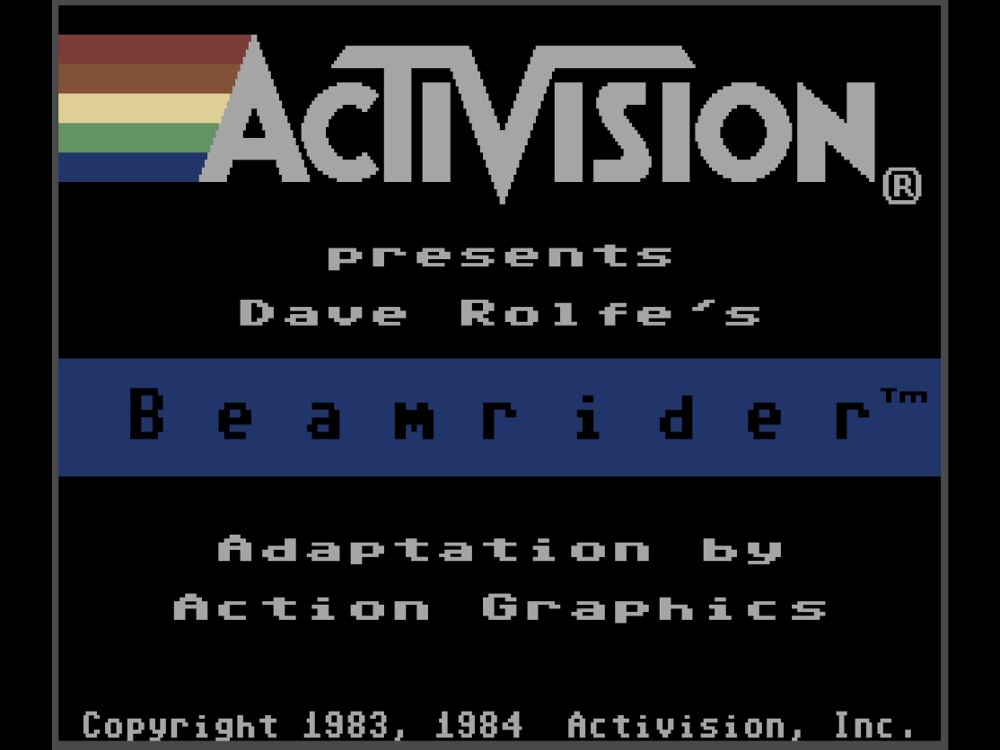 Title Screen of Beamrider for Commodore 64